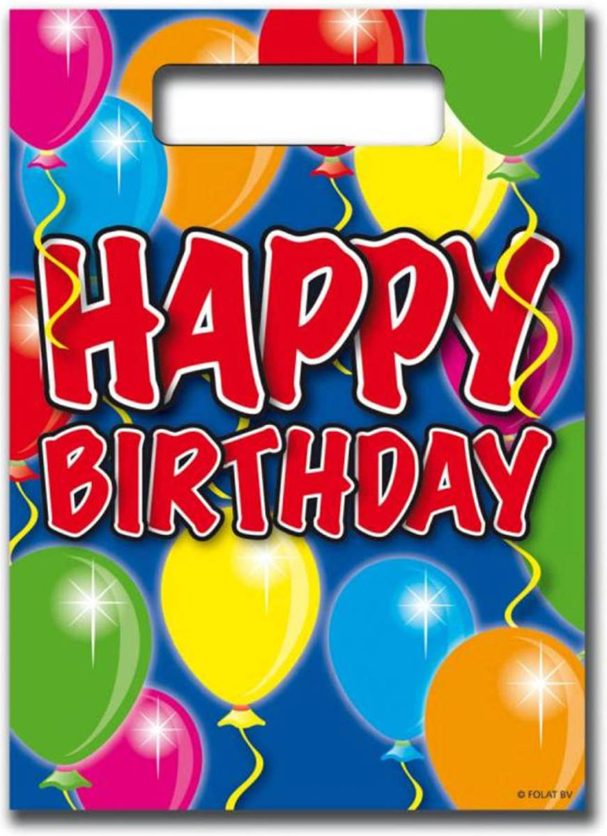 Dobeno Happy Birthday Feestzakjes Ballonnen - 8 Stuks