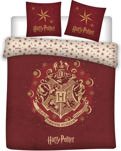 SimbaShop Harry Potter Dekbedovertrek Hogwarts - Lits Jumeaux - 240 X 220 Cm - Polyester