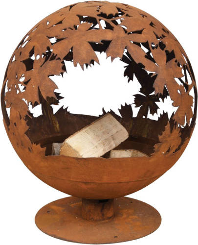 Aretha Vuurbal Laser Cut Bladeren Roest