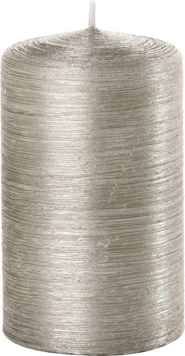 Shoppartners 1x Kaarsen Zilver 6 X 10 Cm 25 Branduren Sfeerkaarsen - Stompkaarsen