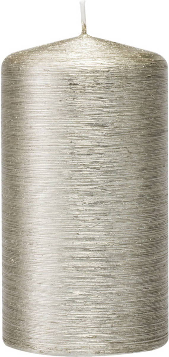 Shoppartners 1x Kaarsen Zilver 7 X 13 Cm 25 Branduren Sfeerkaarsen - Stompkaarsen