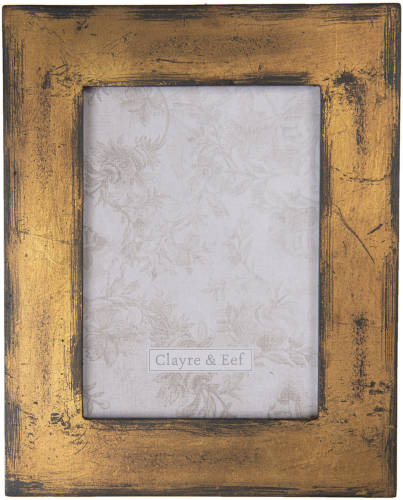 Clayre & Eef Bruine Fotolijst 19*1*24 Cm / 13*18 Cm 2f0680