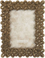 Clayre & Eef Fotolijst 16*3*21 Cm / 10*15 Cm Goudkleurig Kunststof