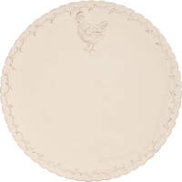 Clayre & Eef Servies Dinerbord Ø 26 Cm Creme Keramiek Eetbord Eetbord