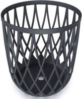 Shoppartners 1x Stuks Kunststof Opbergmanden Antraciet 39 Cm - Opbergmanden