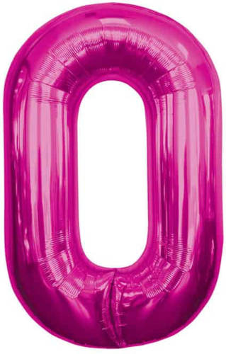 Toysavers Cijfer 0 Magenta Helium 86cm