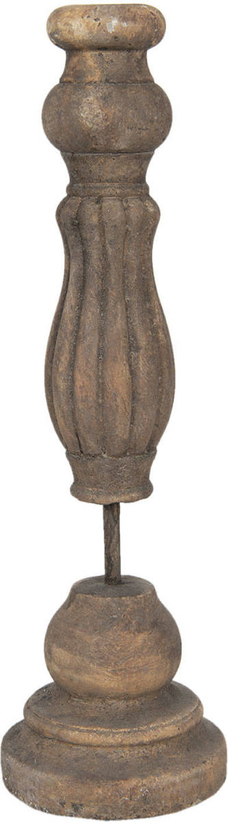 Clayre & Eef Bruine Kandelaar Ø 12*41 Cm 6te0341l