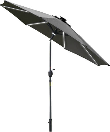 GardenGoodz Parasol - Tuinparasol - Zonnescherm - Tuinverlichting Op Zonne Energie - Ø266 X 245h Cm