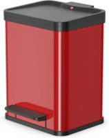 Hailo Oko Duo Plus Pedaalemmer - 9 + 9 Liter - Rood