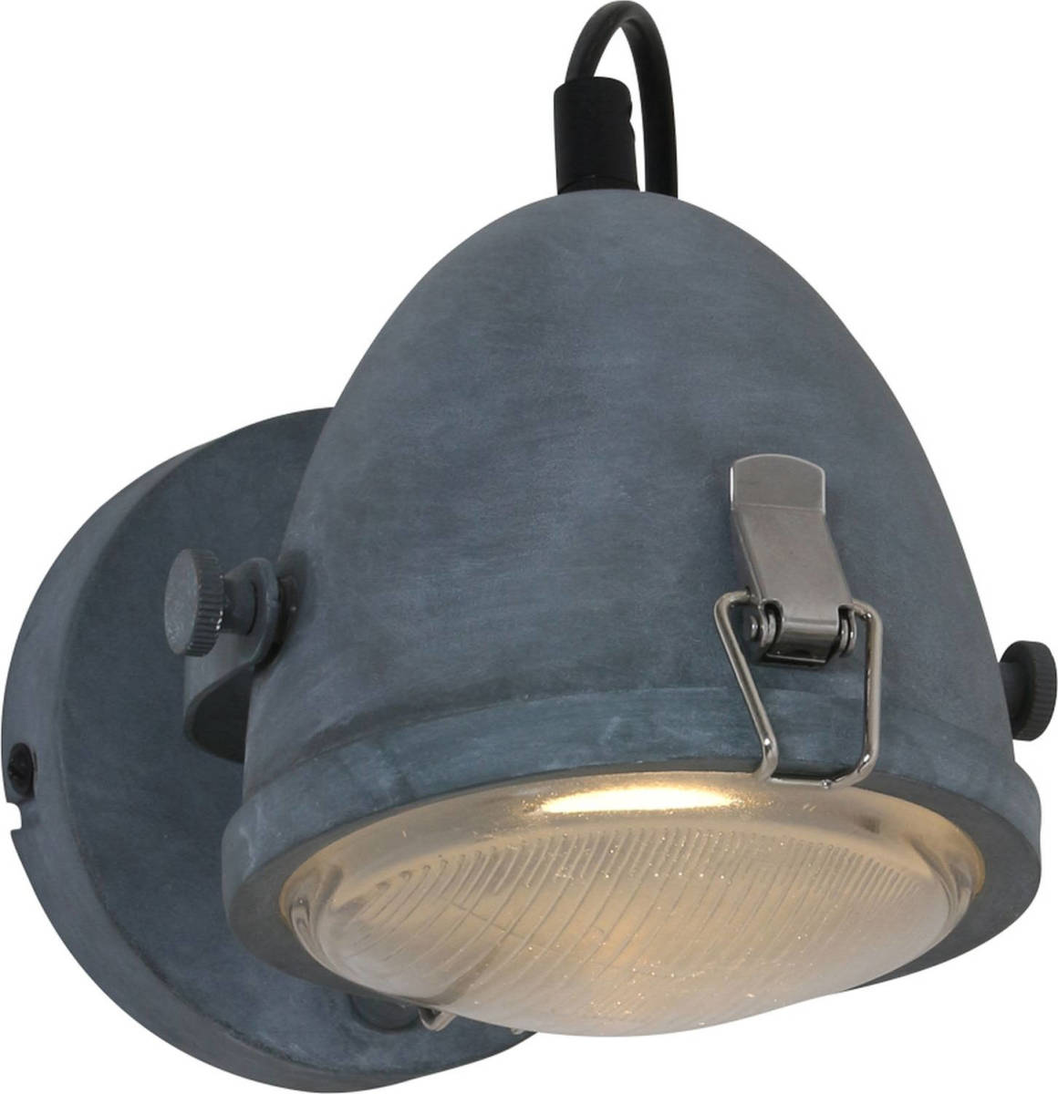 LichtXpert Lightning - Industriele Wandlamp 1-l Spot Medium - Grijs