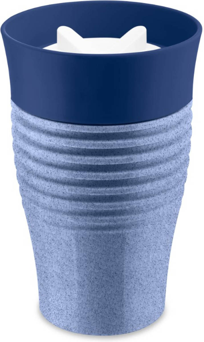 Fietsaccessoires Herbruikbare Koffiebeker, 0.4 L, Organic Blauw - Koziol Safe To Go