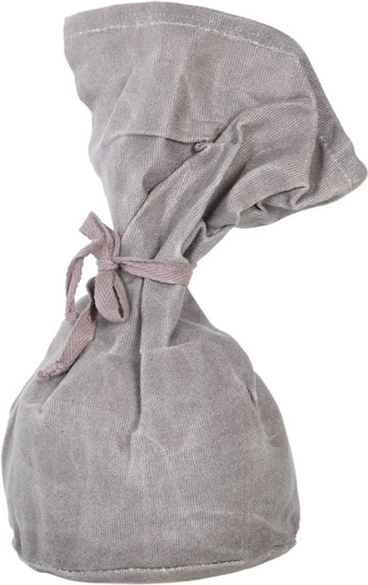 Aretha Deurstopper Canvas Grijs 26 Cm - Deurstoppers