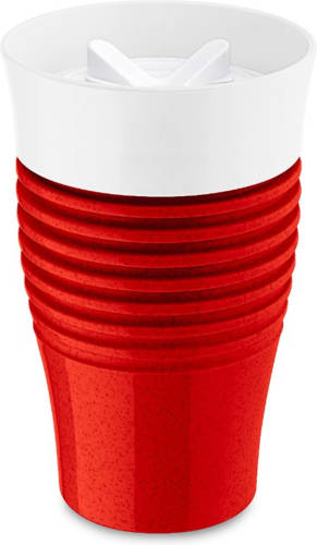 Vepa Bins Herbruikbare Koffiebeker, 0.4 L, Organic Rood - Koziol Safe To Go
