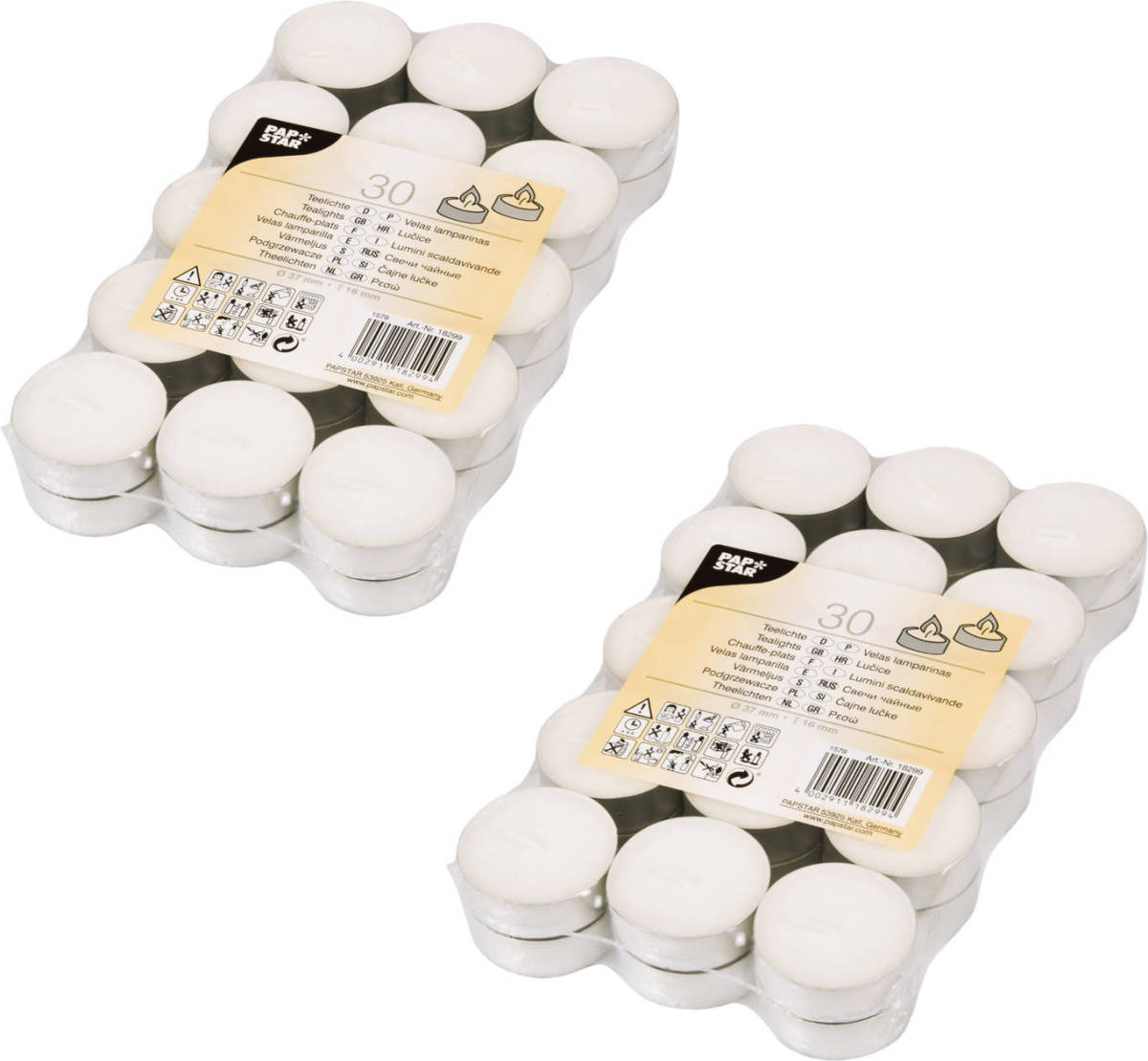 Shoppartners 60x Stuks Waxinelichtjes/theelichten 4 Branduren - Waxinelichtjes