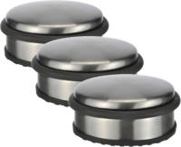 Shoppartners 3x Stuks Deurstoppers Rond Metaal 10 X 4 Cm - Deurstop/deurvastzetter