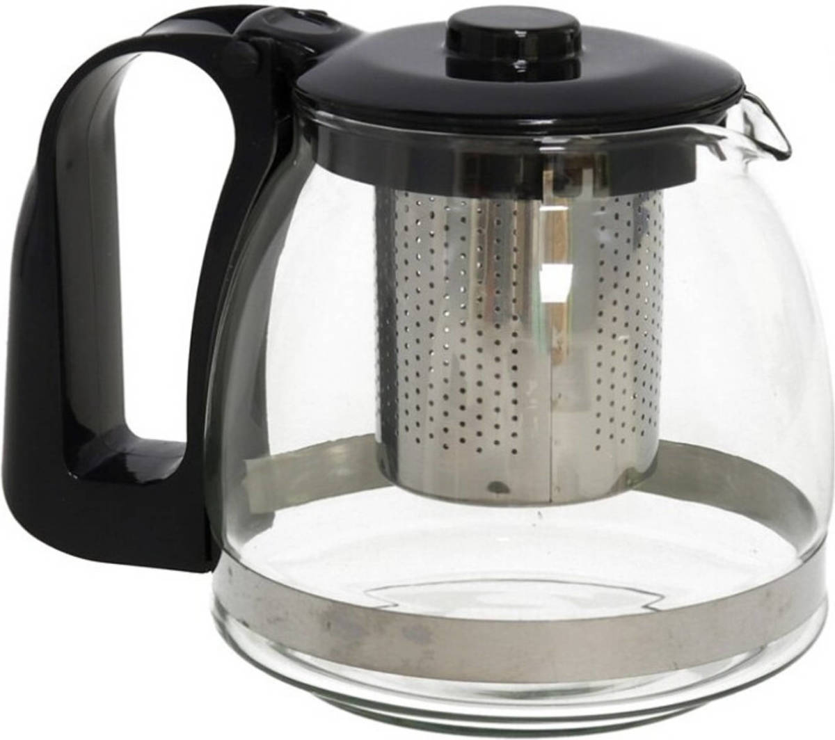 Gerimport Theepot - met infuser filter - glas - 700 ml - Theepotten