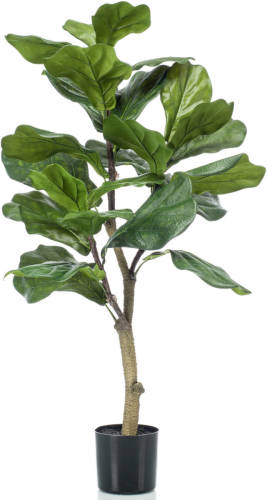 Shoppartners Groene Kunstplant Ficus Lyrata 90 Cm - Kunstplanten