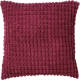 Dutch Decor Rome - Sierkussen Uni Red Plum 45x45 Cm - Roze - Rood