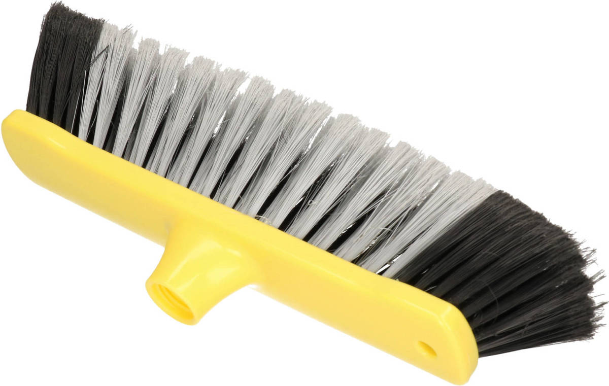 Shoppartners Kunststof Zachte Bezemkop Zwart/geel Voor Binnen - Bezem