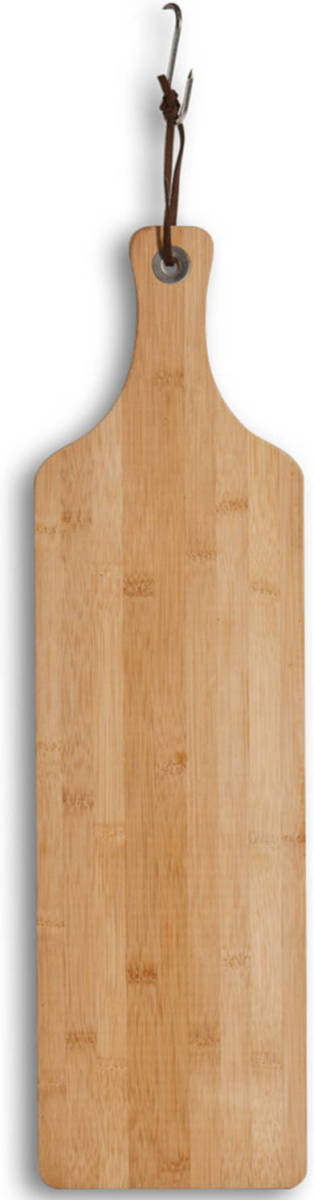 Shoppartners Bamboe Houten Snijplank/serveerplank Met Handvat 57 X 16 Cm - Snijplanken