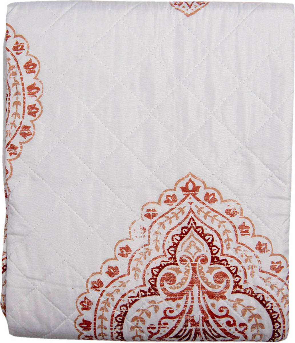 Clayre & Eef Bedsprei 140*220 Cm Wit Polyester Krullen Rechthoek Sprei