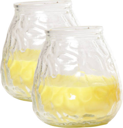 Cosy and Trendy Set Van 2x Stuks Citronella Lowboy Tafelkaarsen 10 Cm - Waxinelichtjes