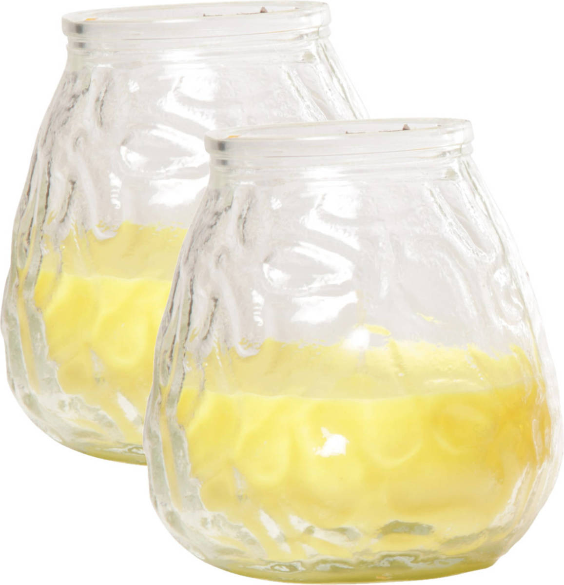 Cosy and Trendy Set Van 2x Stuks Citronella Lowboy Tafelkaarsen 10 Cm - Waxinelichtjes