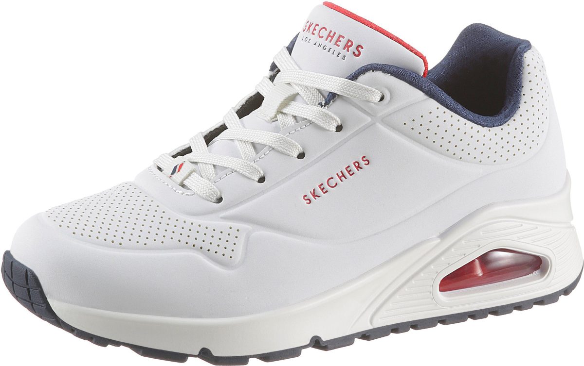 Skechers Sneakers met sleehak Uno - Stand on Air met fijne perforatie