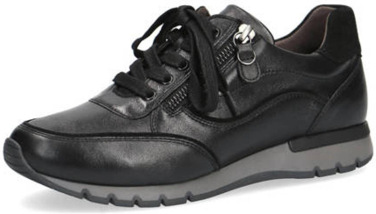 Caprice Ginga leren sneakers zwart