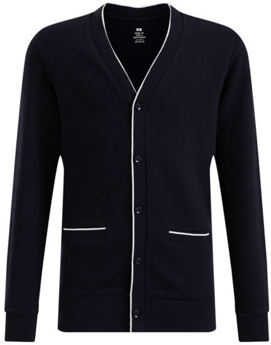 WE Fashion vest donkerblauw/wit