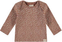 Babyface newborn baby longsleeve met all over print bruin