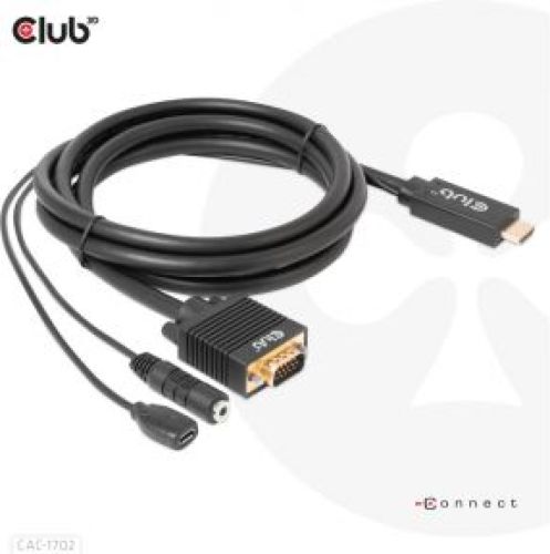 Club 3D CLUB3D HDMI to VGA Cable M/M 2m/6.56ft 28AWG