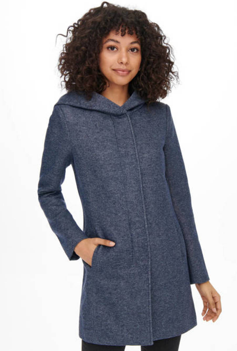 Only coat ONLSEDONA donkerblauw