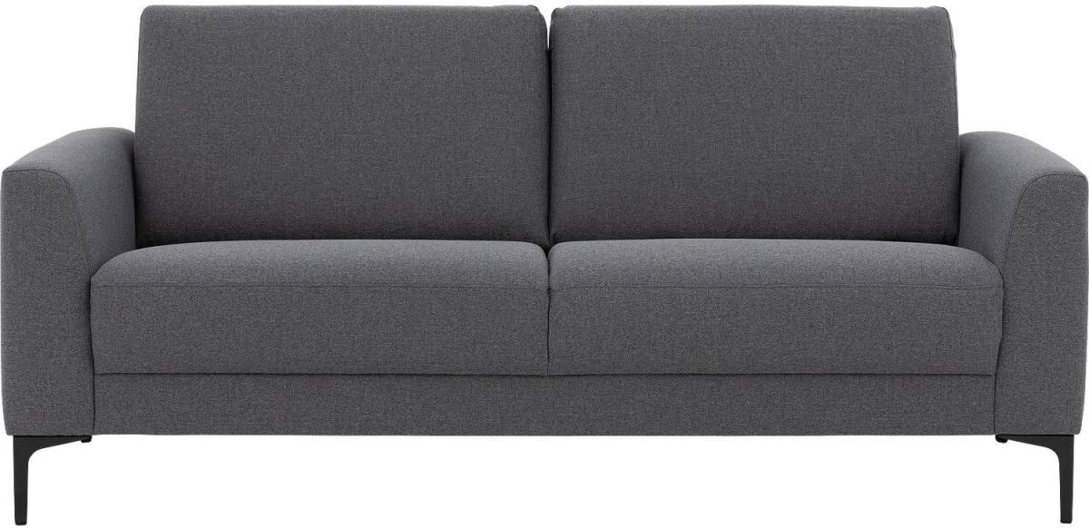 Goossens Bank Dallas donkergrijs, stof, 3,5-zits, modern design