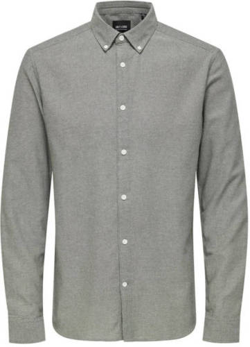 ONLY & SONS gemêleerd slim fit overhemd ONSTAR rosin