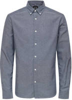 ONLY & SONS gemêleerd slim fit overhemd ONSTAR donkerblauw