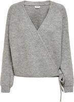 Only Wikkel Gebreid Vest Dames Grijs