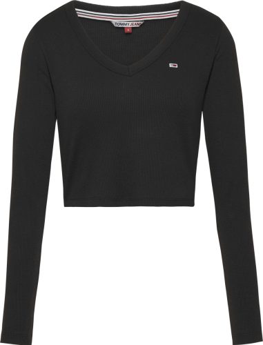 Tommy Jeans Shirt met lange mouwen TJW BABY RIB JERSEY V-NECK LS