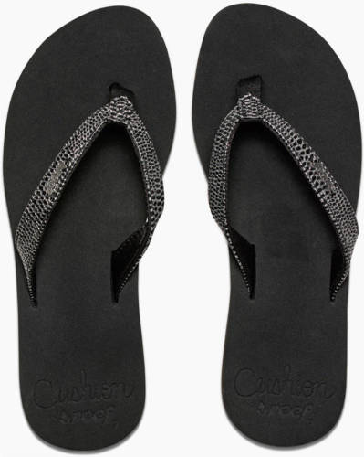 Reef Star Cushion Sassy teenslippers zwart/zilver