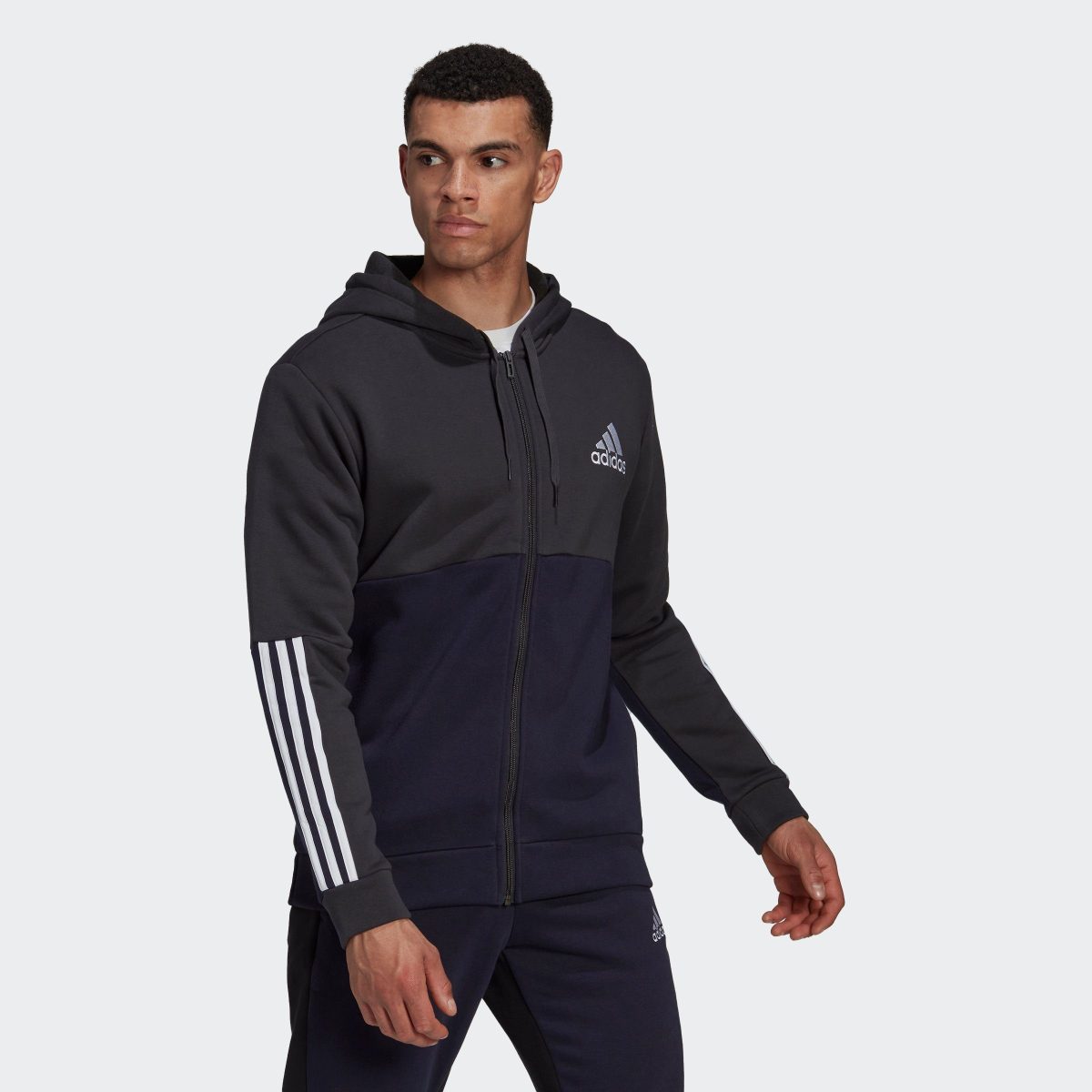 adidas Performance Capuchonsweatvest ESSENTIALS COLORBLOCK FLEECE CAPUCHONJACK