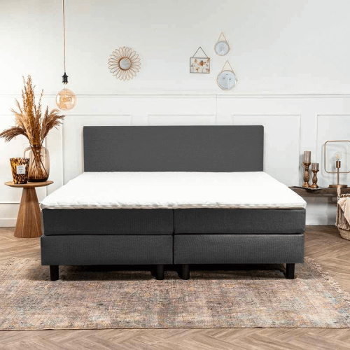 Dekbed Discounter Boxspringset Hotel 90 x 210, Kleur: Antraciet