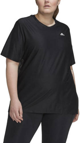 adidas Performance Plus Size hardloop T-shirt zwart