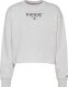 Tommy Jeans Sweater met ronde hals, logo vooraan