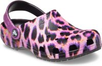 Crocs Pantoffels Classic Animal Print Clog K met leopatroon