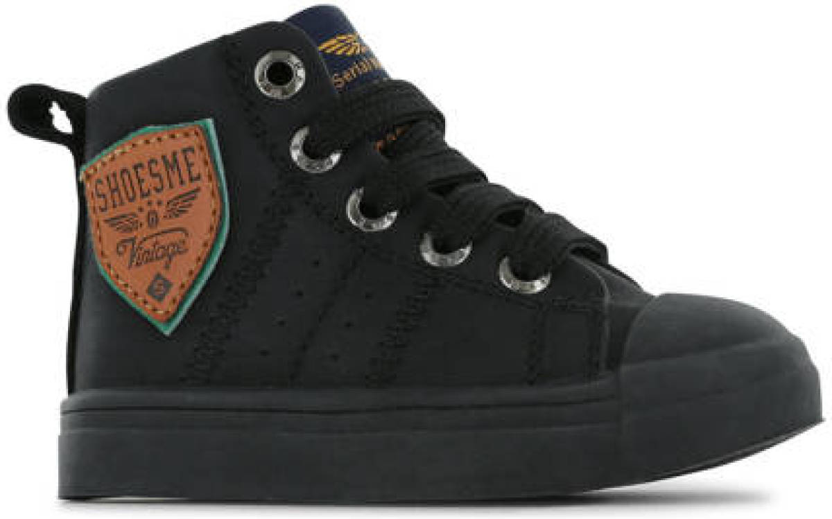 Shoesme SH22W036-C leren sneakers zwart