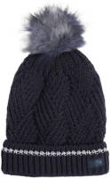 WE Fashion gebreide muts donkerblauw