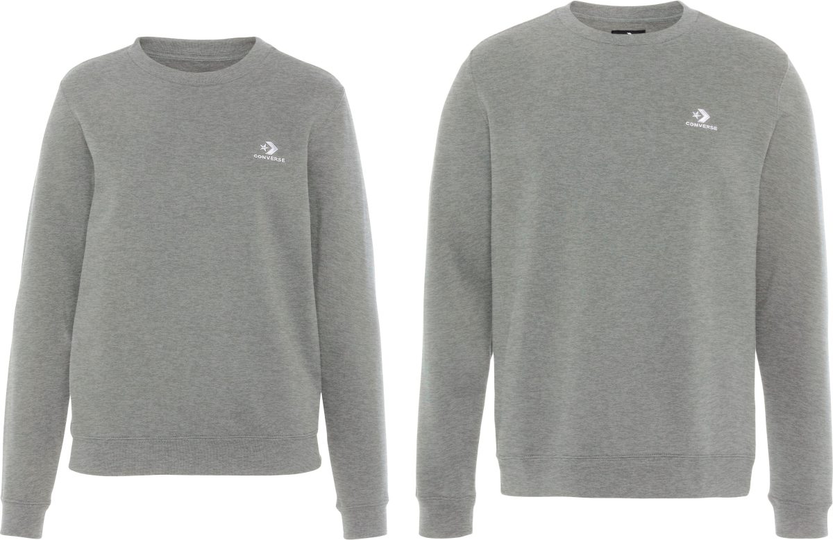 Converse Sweatshirt GO-TO EMBROIDERED STAR CHEVRON BRUSHED BACK FLEECE CREW SWEATSHIRT