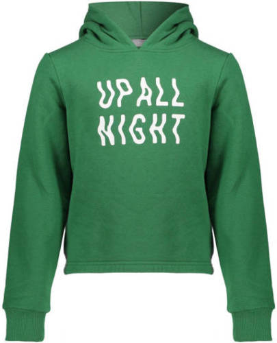Geisha hoodie met tekst groen