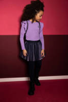 B.Nosy longsleeve met logo en ruches paars