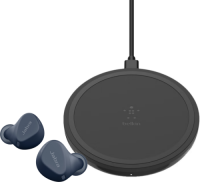 Jabra Elite 4 Active Marineblauw + Belkin Boost Up Draadloze Oplader 10W Zwart
